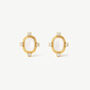 Women's White Pearl Heirloom Stud Earrings In 18k Gold, thumbnail 2 of 5