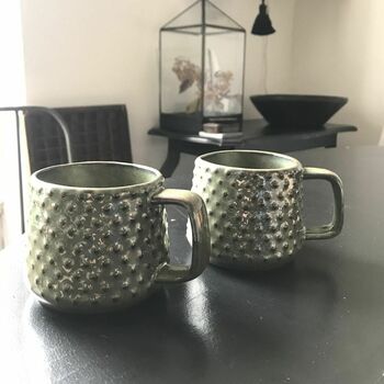 Dotted Set Of Two Stoneware Mugs, 2 of 3