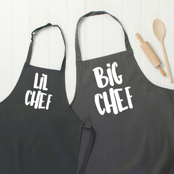 Big / Lil Chef Father And Son Apron Set, 5 of 8