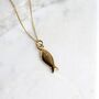 Fish Pendant Necklace Gold Vermeil, thumbnail 1 of 8