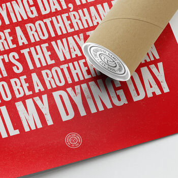Rotherham 'When I Was Young' Football Song Print, 3 of 3