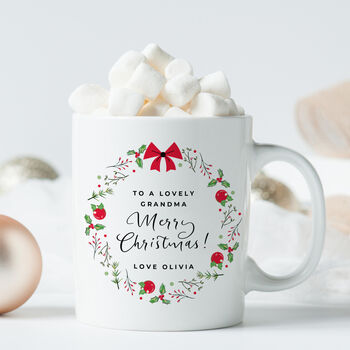Personalised Christmas Gift For Grandma Mug, 7 of 8