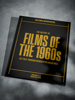 History Of Film Through The 1960's Personalised Gift Movies History Book, 10 of 10