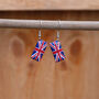 British Union Jack Flag Hook Earrings, thumbnail 1 of 4
