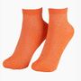Women's Cotton Glitter Anklet Trainer Socks Orange, thumbnail 2 of 4