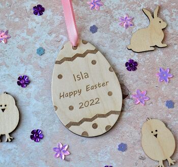 Personalised Easter Egg Hanging Decoration, 2 of 2