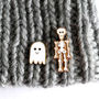 Skeleton And Ghost Pin Badges, thumbnail 7 of 9