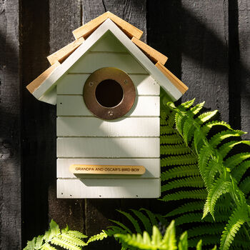 Personalised Wooden Bird Nest Box, 7 of 10