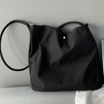 Black Waterproof Nylon Long Strap Shoulder Bag, 2 of 9