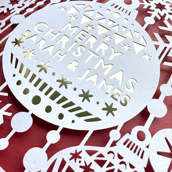 Personalised Foil Christmas Card, 2 of 3