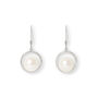 Gratia Cultured Freshwater Pearl Drop Earrings In Silver Halos, thumbnail 1 of 2