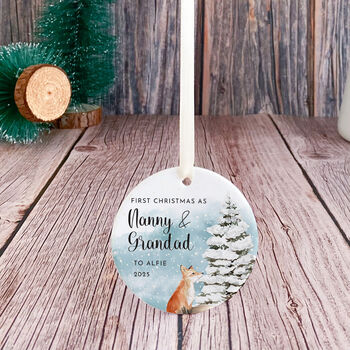 Nanny And Grandad Personalised First Christmas Ornament, 7 of 7