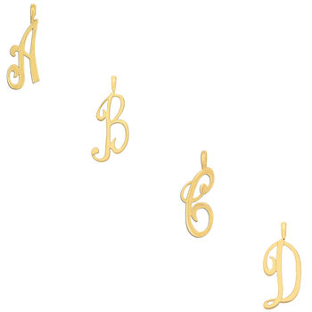 Elegant Flourish 9 K Solid Gold Pendant, 2 of 12