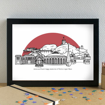 Weston Super Mare Skyline Art Print Unframed, 3 of 6