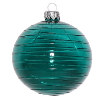 Christmas Cut Glass Bauble, 8cm, 7 of 10