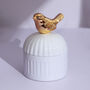 G Decor Serenity Bird Scented Jasmine Soy Ceramic Jar, thumbnail 3 of 4