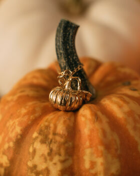 Sterling Silver/ 18ct Gold Plated Pumpkin Pendant, 4 of 4