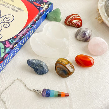 Seven Chakra Stones With Heart Selenite Bowl, 5 of 5