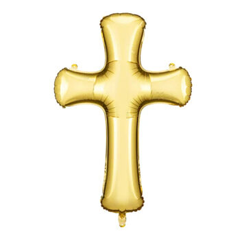 Gold Foil Cross Balloon For Christening Baptisms, 2 of 2