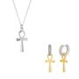 Sterling Silver Egyptian Ankh Necklace And Earring Set, thumbnail 6 of 6