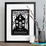Family House Print Or Papercut In Mount, thumbnail 1 of 5