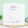Birthday Card Princess Cat In Hat, thumbnail 1 of 2