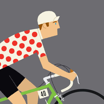 Personalised Cycling Print, King Of The Mountains, 9 of 9