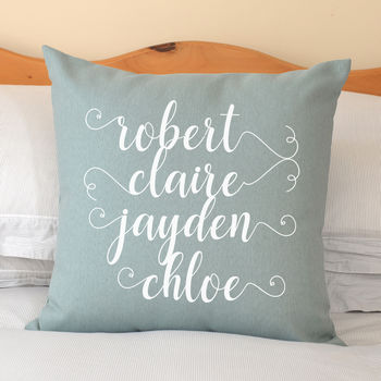 Personalised Family Names Cushion, 2 of 4