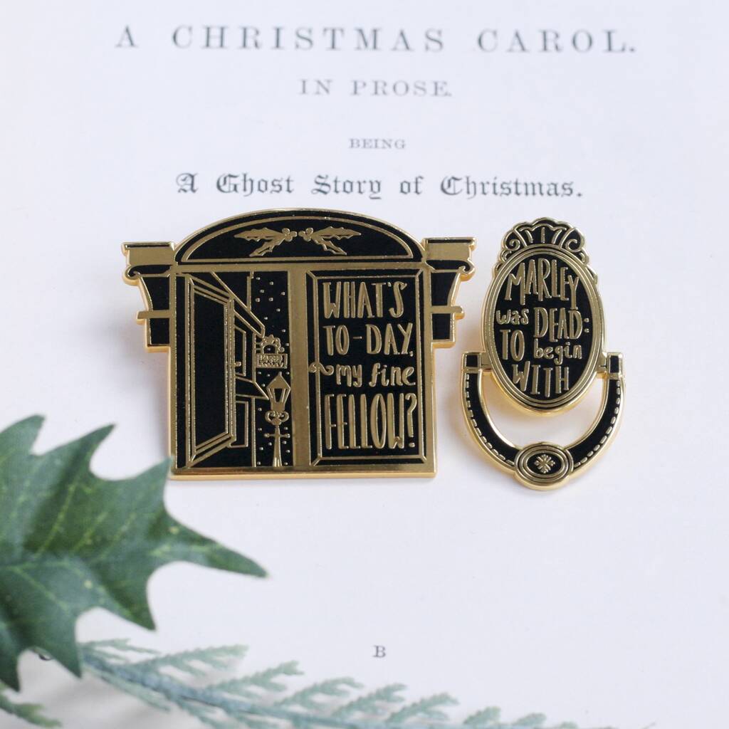 A Christmas Carol Door Knocker Enamel Pin By Laura Crow ...