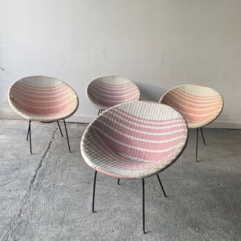Vintage Mid Century Wicker Patio Chairs, 12 of 12