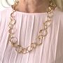 Multi Ring Lightweight Statement Necklace, thumbnail 4 of 7