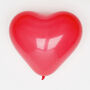 Pack Of 10 Dark Pink Heart Shaped Balloons, thumbnail 2 of 2