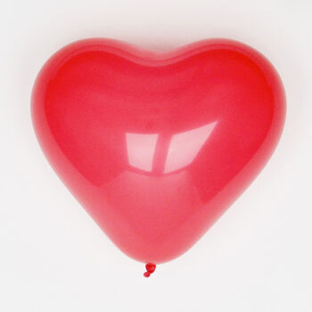 Pack Of 10 Dark Pink Heart Shaped Balloons, 2 of 2