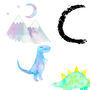 Watercolour Dinosaur Alphabet Art Print, thumbnail 3 of 5