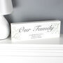 Personalised Family Tree Branches Wooden Block Sign, thumbnail 4 of 7