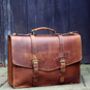 Personalised Handmade Leather Briefcase / Gift For Him, thumbnail 1 of 11