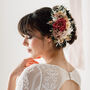 Ruby Dried Flower Bridal Wedding Headpiece, thumbnail 1 of 3