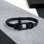 Personalised Men's Nautical Shackle And Rope Bracelet, thumbnail 9 of 12