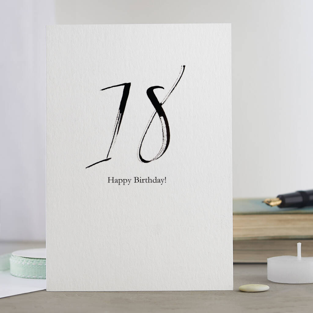 Image of 18th Birthday Card '18 Happy Birthday!'