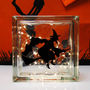 Halloween Witch Light Up Glass Block, thumbnail 2 of 5