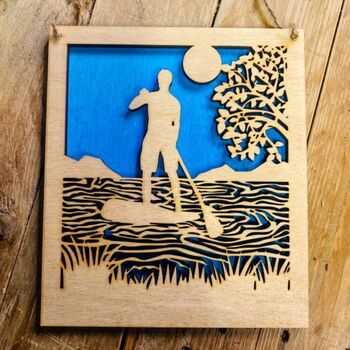 Male Paddle Boarder Wall Art, 2 of 6