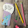 Personalised Happy Unicorn Name Bookmark For Children, thumbnail 2 of 7