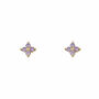 Amethyst Crystal Flower Studs, thumbnail 1 of 3