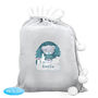 Personalised Grey Tiny Tatty Teddy Christmas Luxury Pom Pom Sack, thumbnail 2 of 2