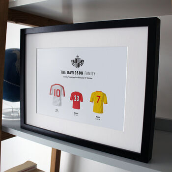 Personalised Football Family Team Framed Print, 4 of 9