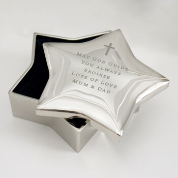Personalised Religious Star Trinket Box, 2 of 6