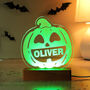 Personalised Pumpkin Wooden LED Light, thumbnail 7 of 8