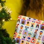 Cute Winter Dog Christmas Wrapping Paper Two Sheets, thumbnail 7 of 8