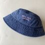 Personalised Slogan Vintage Denim Bucket Hat, thumbnail 8 of 12