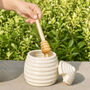 Ceramic Honey Pot With Honey Dipper, thumbnail 3 of 11